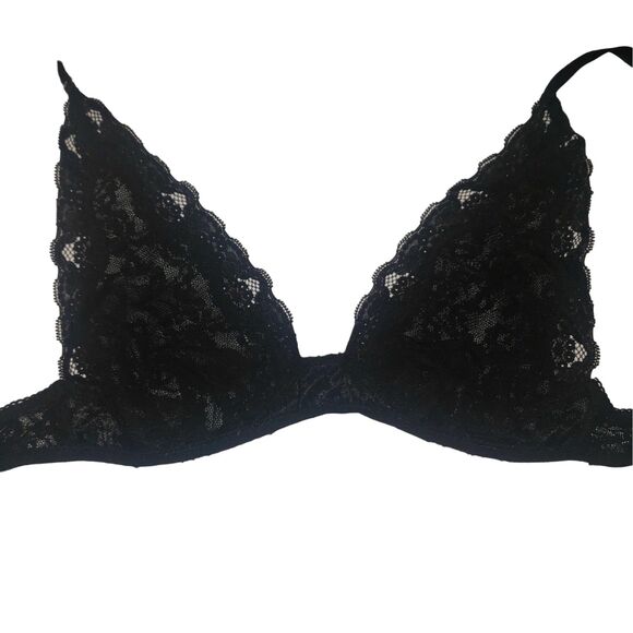 Vintage Y2K PAMELA ANDERSON Black Lace Bra Womens Size 38C NEW - Picture 6 of 7